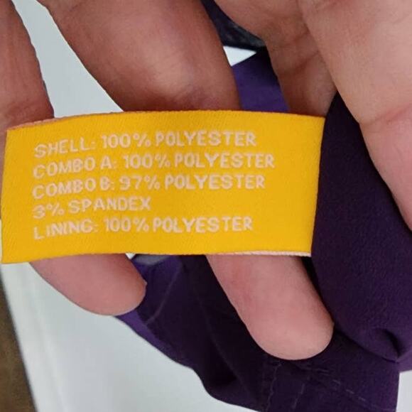 Walter by Walter Baker Sequin Chiffon Purple Black Dress Size Medium NEW - Picture 7 of 8